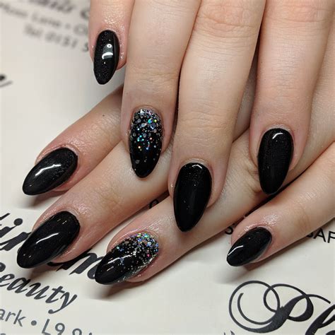 best black acrylic nail polish.